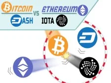 БИТКОЙН срещу ETHEREUM DASH IOTA